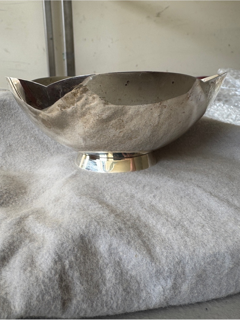 Vintage Tiffany and Co Silver Bowl - small Shallow Scallop Bowl
